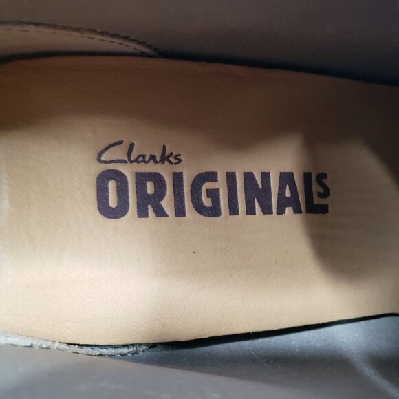 Clarks Originals Wedge Ankle Boots 9.5 Tan Suede Lace Up Chukka Desert Booties - Picture 10 of 10